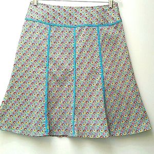 Harold's Floral Print Skirt Aline Pleats Size 8
